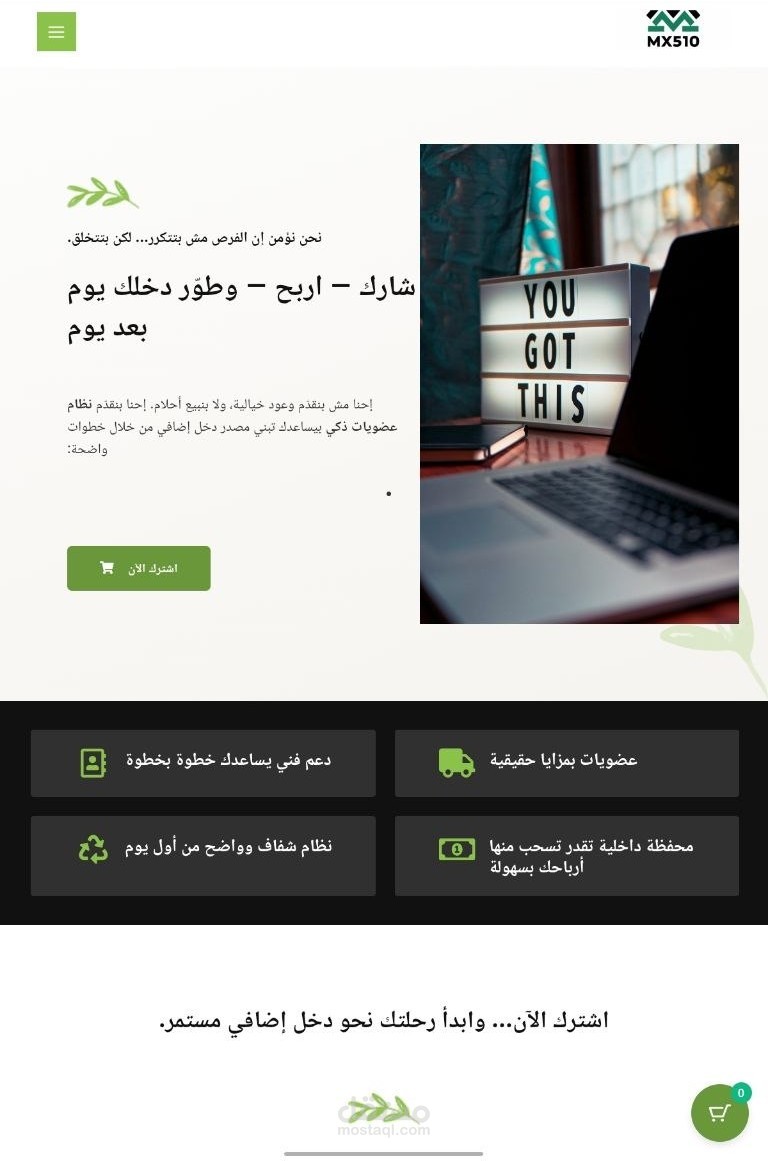 تصميم موقع استثمار