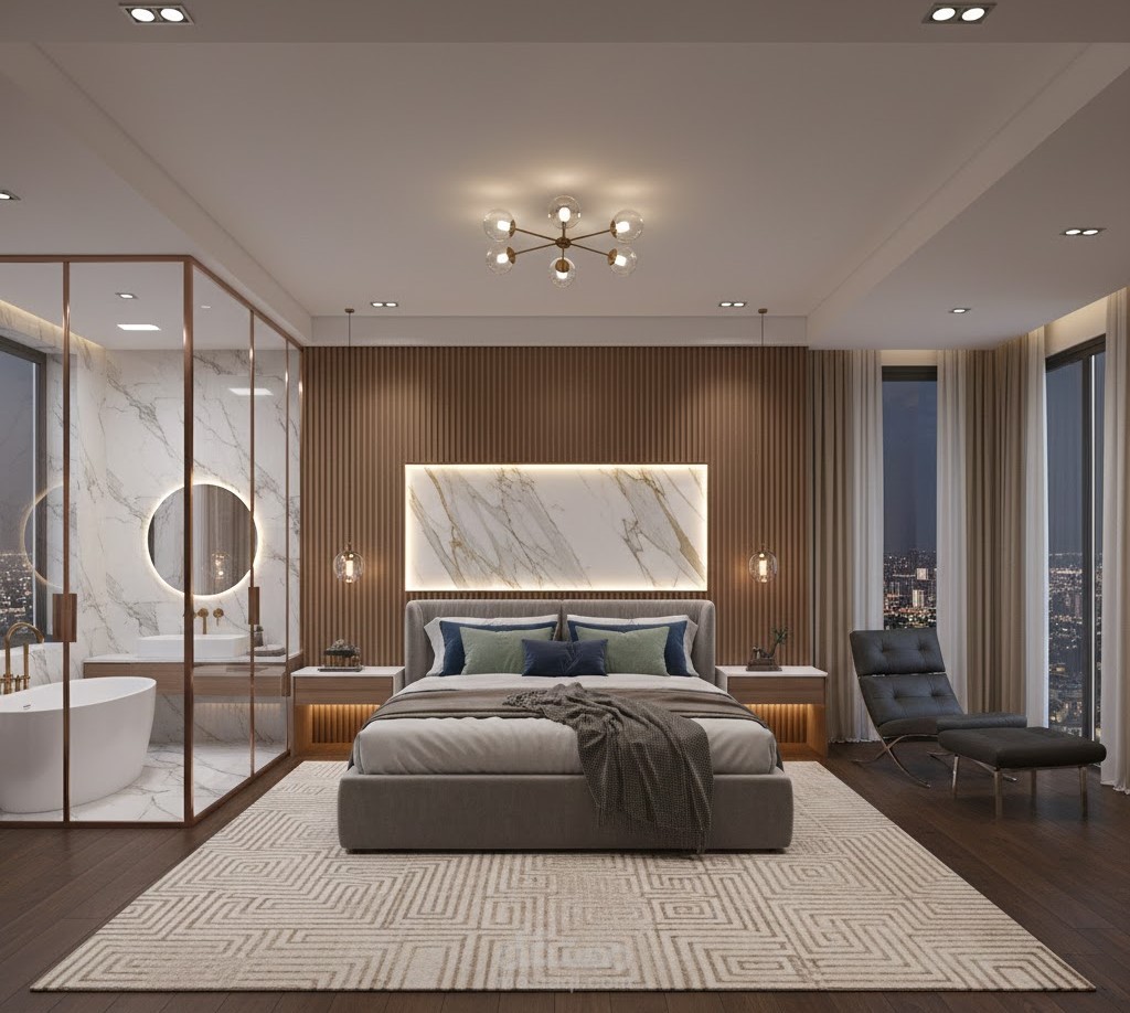 غرفة نوم ماستر تصميم عصري