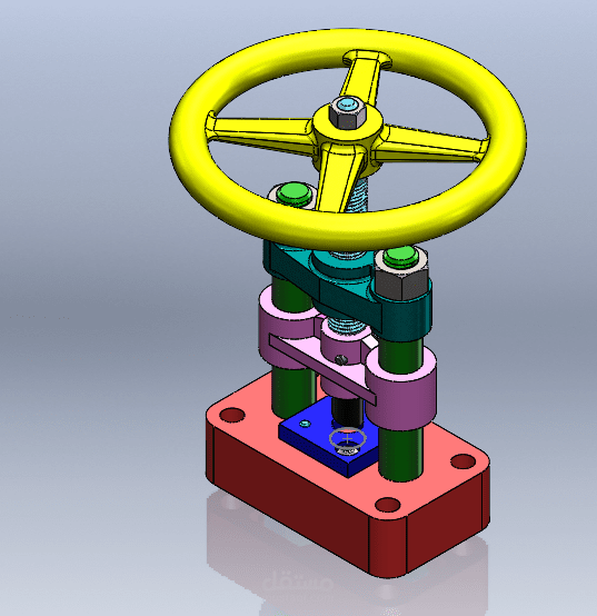 تصميم مكبس الثقب اليدوي