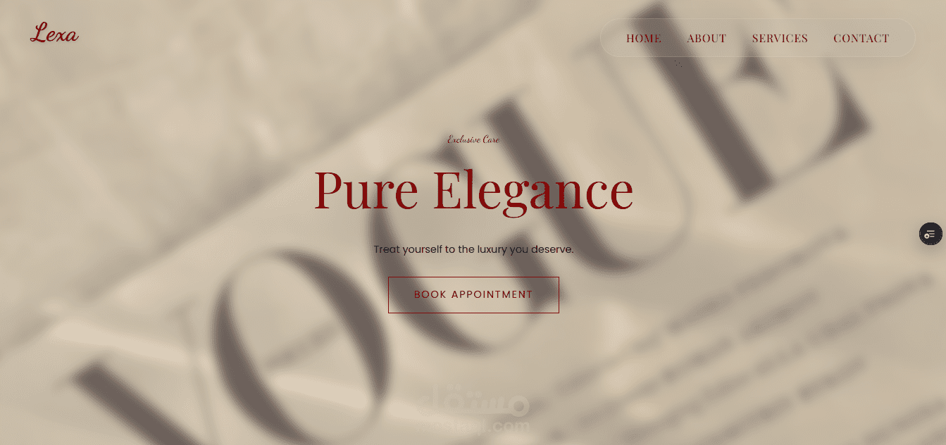 موقع الكتروني لصالون تجميل