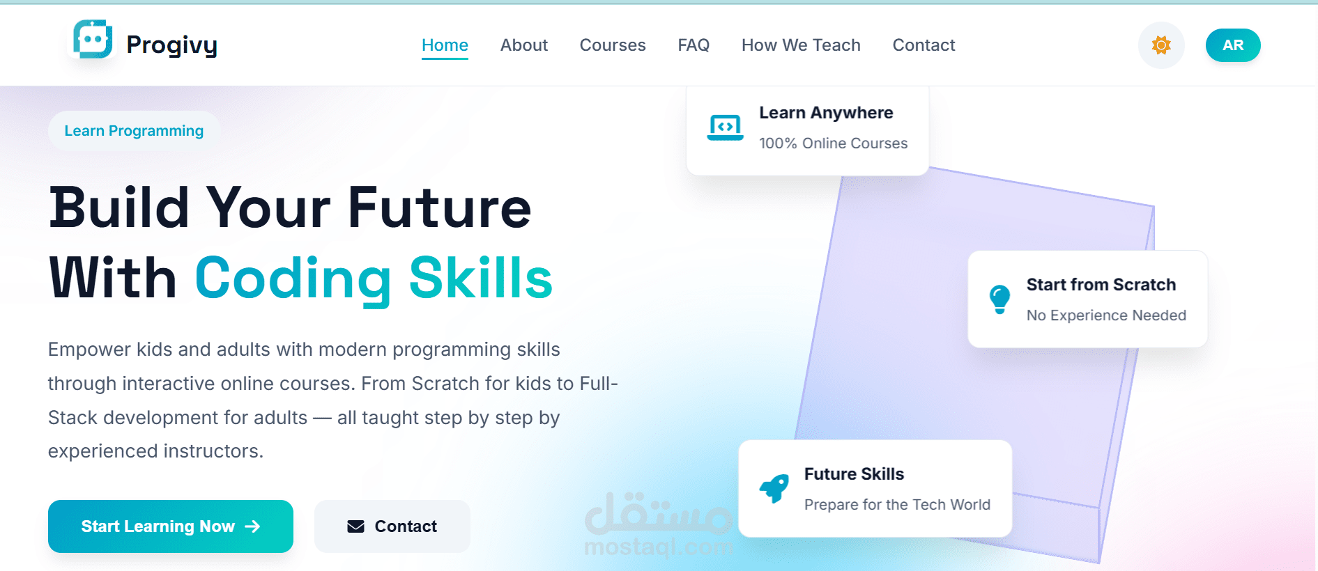 Educational Platform Landing Page