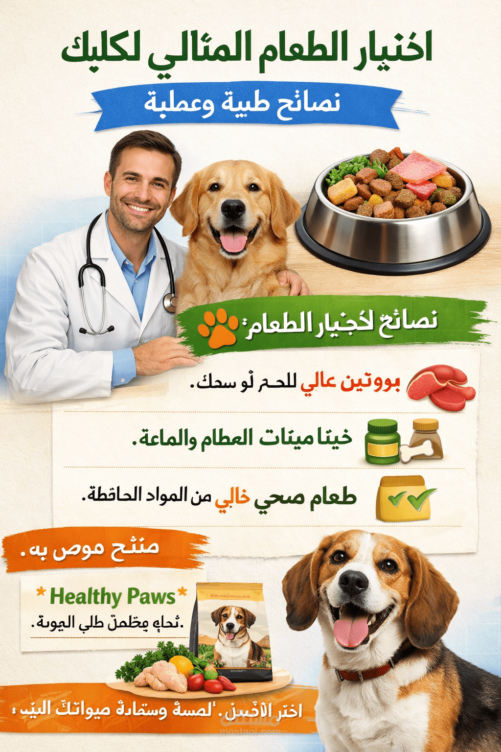 أفضل أطعمة للكلاب الصغيرة حسب العمر والحالة الصحية