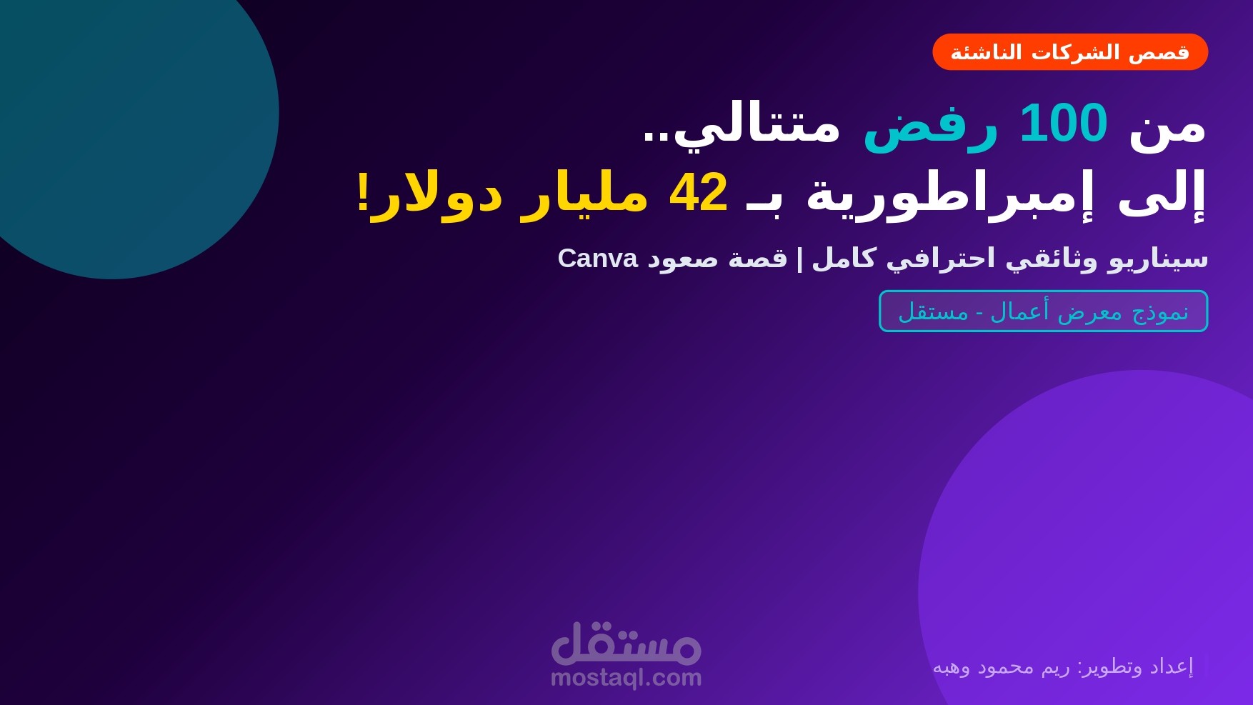 كتابة سيناريو يوتيوب احترافي كامل بالمونتاج والإعدادات الإنتاجية | قصة نجاح منصة Canva بقيمة 42 مليار دولار