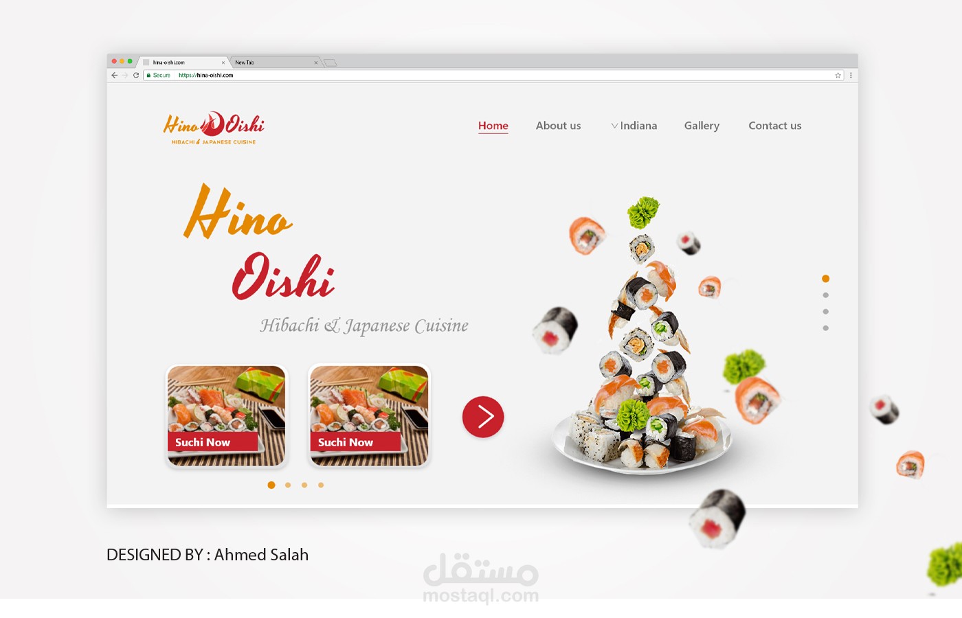 تصميم واجهات المستخدم صفحة هبوط لمطعم - UI UX