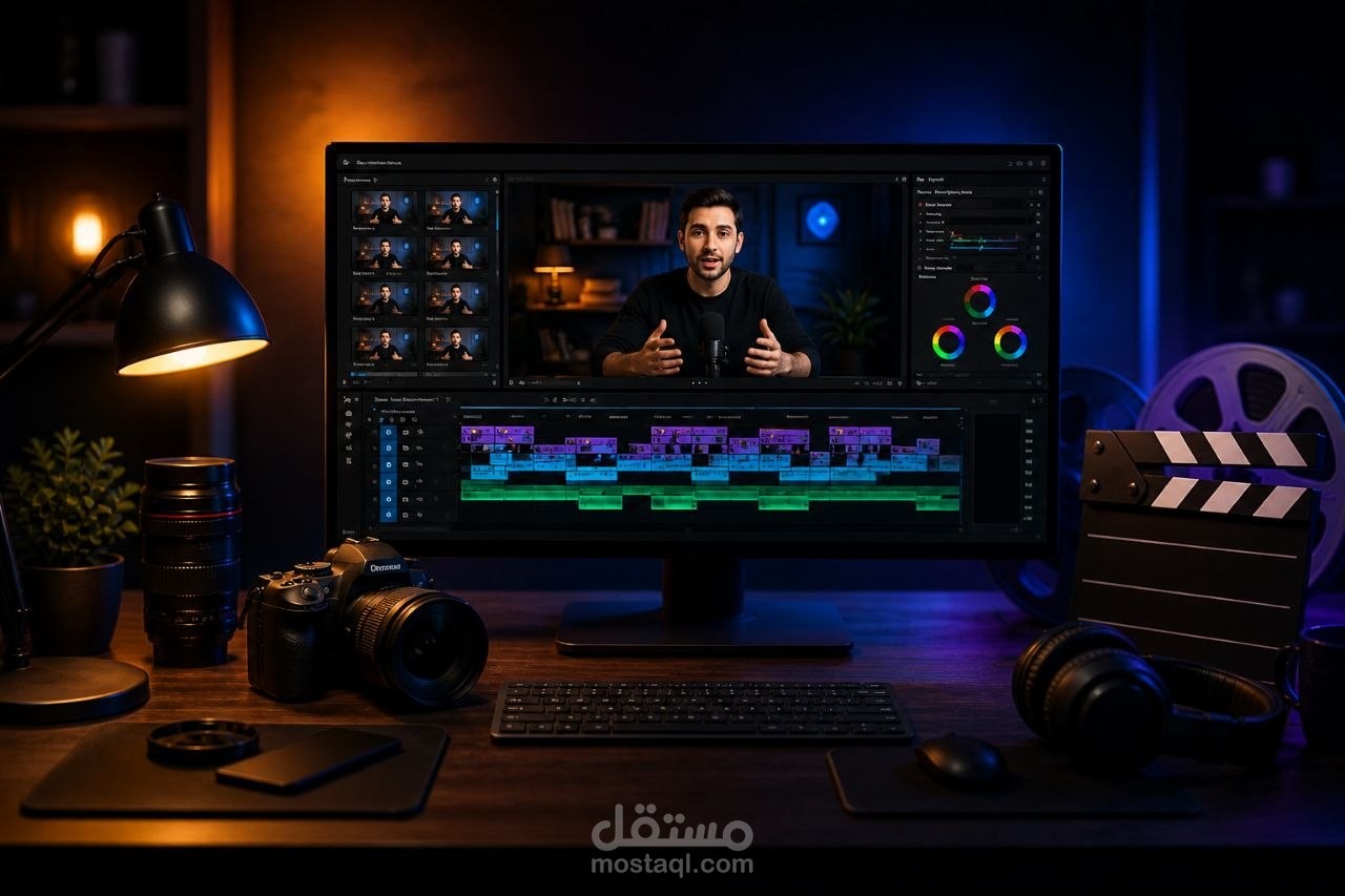مونتير فيديوهات احترافي | مونتاج إبداعي للسوشيال ميديا واليوتيوب والإعلانات