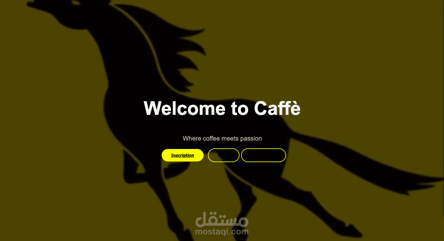 موقع إلكتروني عصري ومتجاوب لمقهى/Modern and responsive website for a café