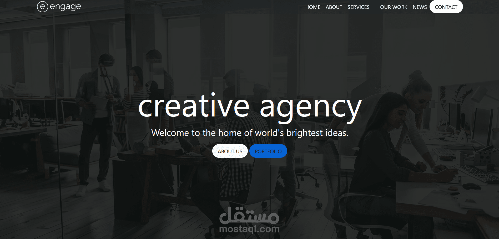 تصميم  موقع لوكالة إبداعية.