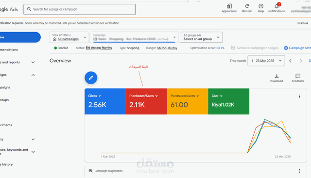 اطلاق حملة اعلانية على جوجل و النتيجة عائد 5 اضعاف من التكلفة