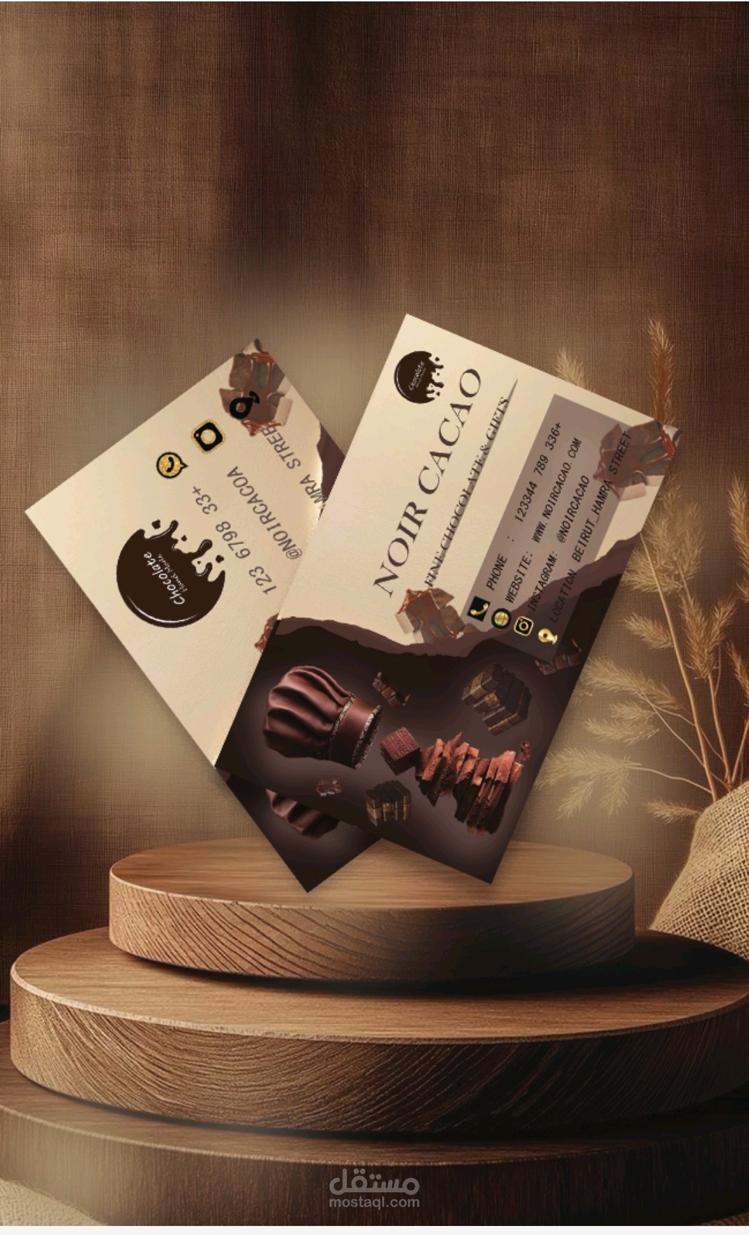 بطاقة شوكولا أنيقة جاهزة للطباعة أو الهدايا