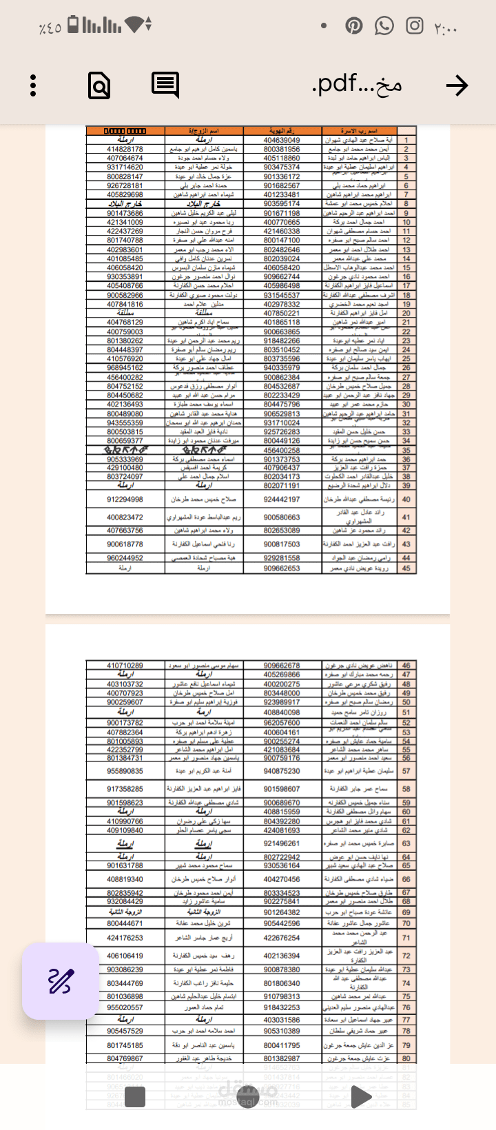 إدخال وتنظيم بيانات النازحين في مخيم "الإسراء" باستخدام Excel