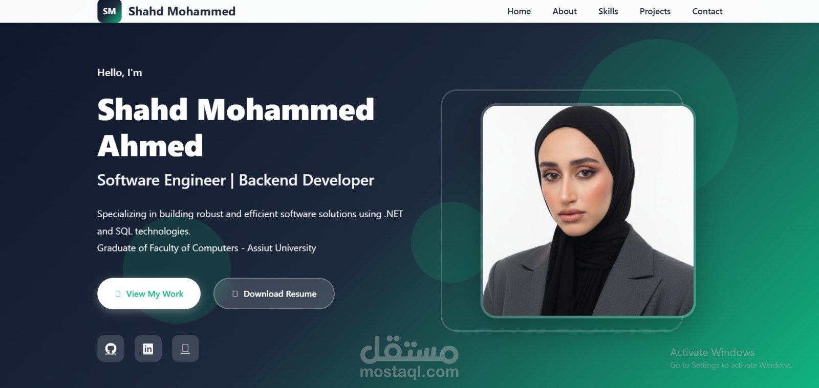 بناء موقع بورتفوليو شخصي حديث ومتجاوب