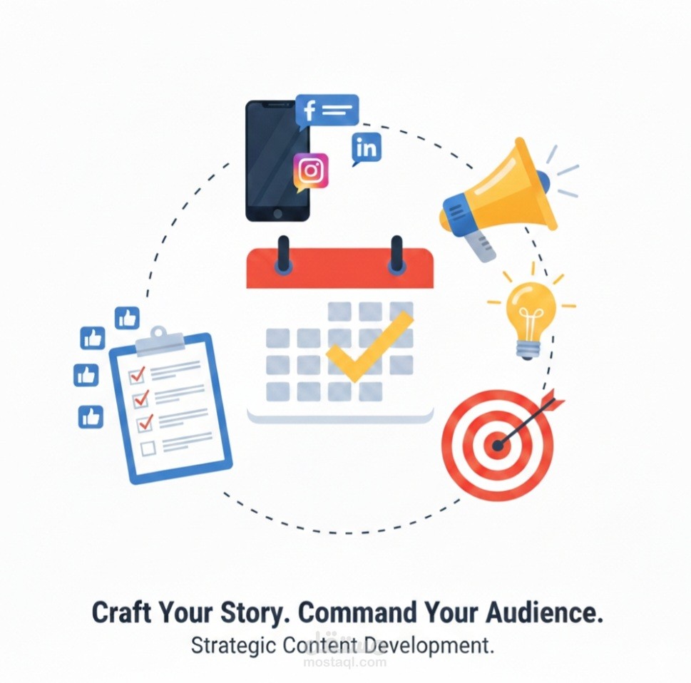 خدمة إعداد خطط واستراتجيات المحتوى لمنصات التواصل الاجتماعي