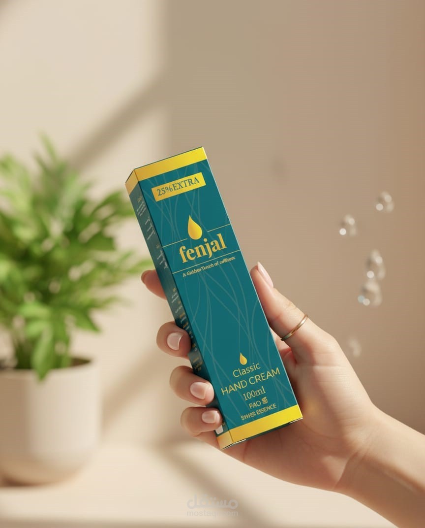 عادة تصميم هوية بصرية لمنتج يدين كريم"فنجال"