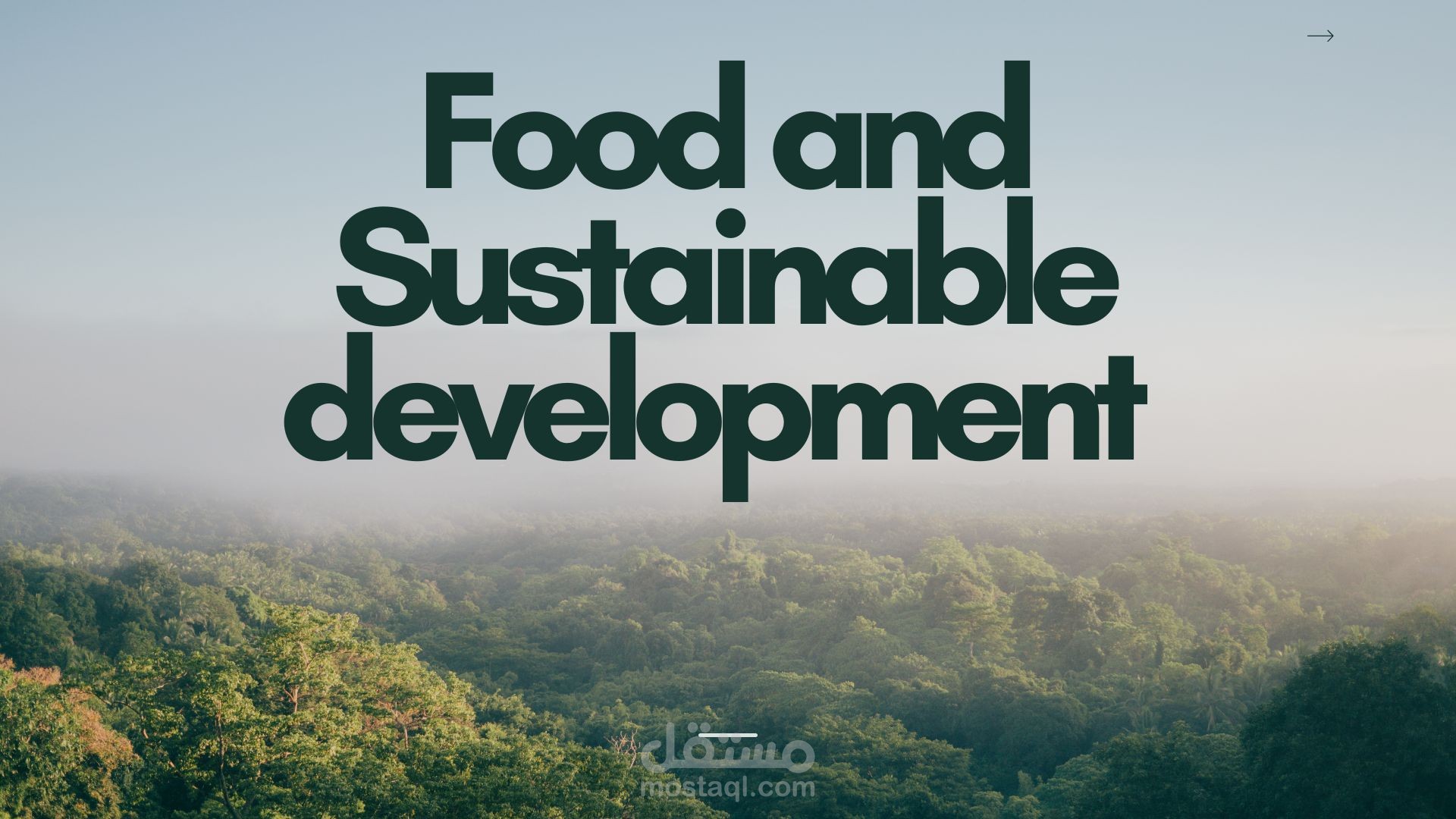 بريزنتيشن عن التنمية المستدامة و الطعام
