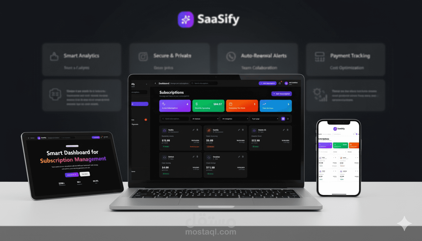 SaaSify Dashboard Subscription Management