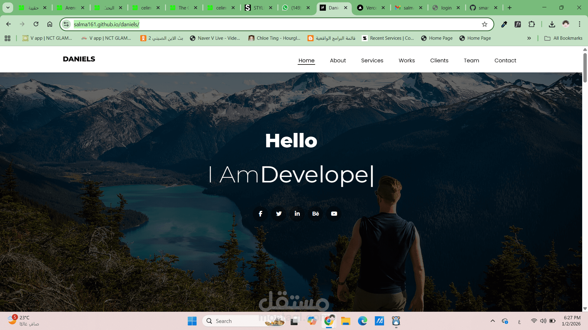 تصميم وتطوير صفحة هبوط باستخدام HTML · CSS · Bootstrap