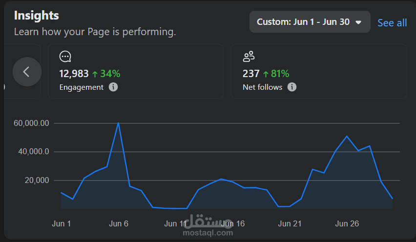 Social Media Management | زيادة التفاعل والمتابعين وتحليل الأداء على Platforms