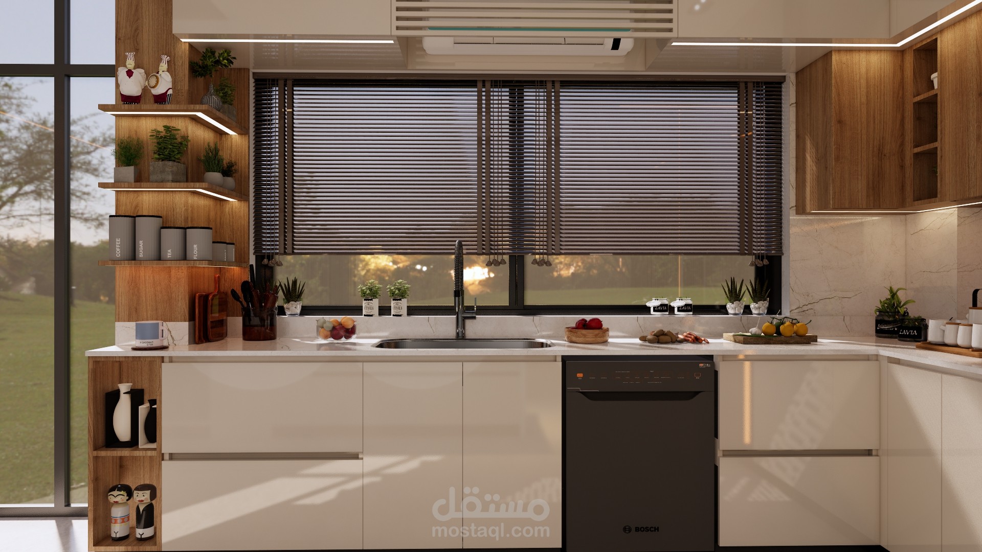 تصميم مطبخ بفيلا بمحافظة البحر الاحمر