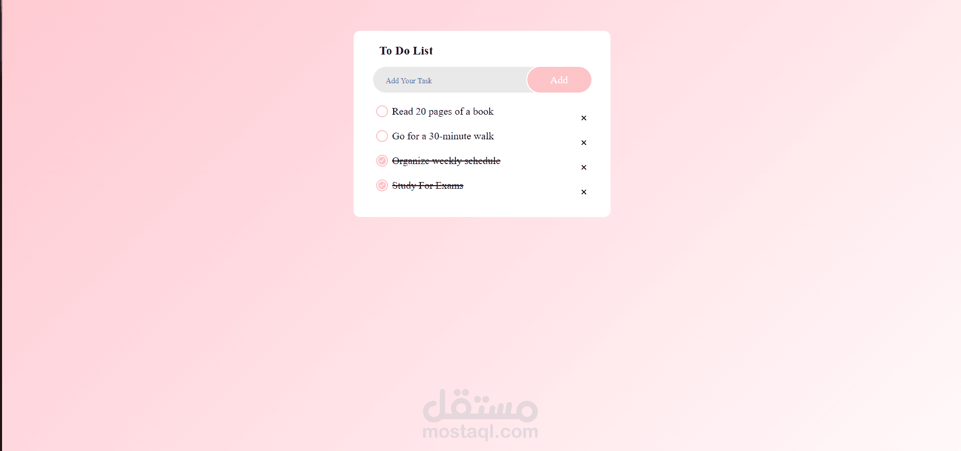 To-Do List Web App (HTML, CSS, JavaScript)