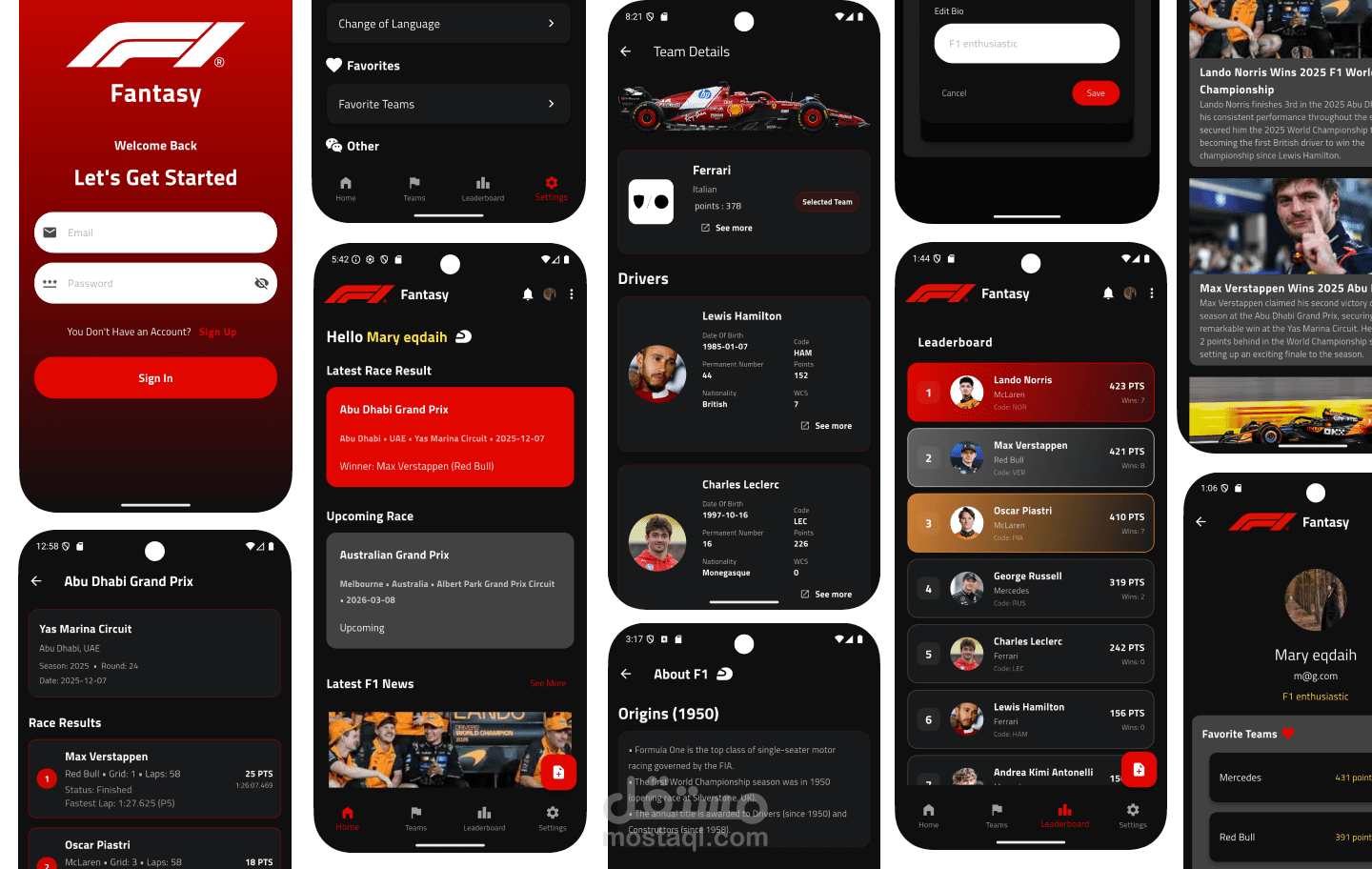 تطبيق F1 Fantasy باستخدام Flutter وFirebase