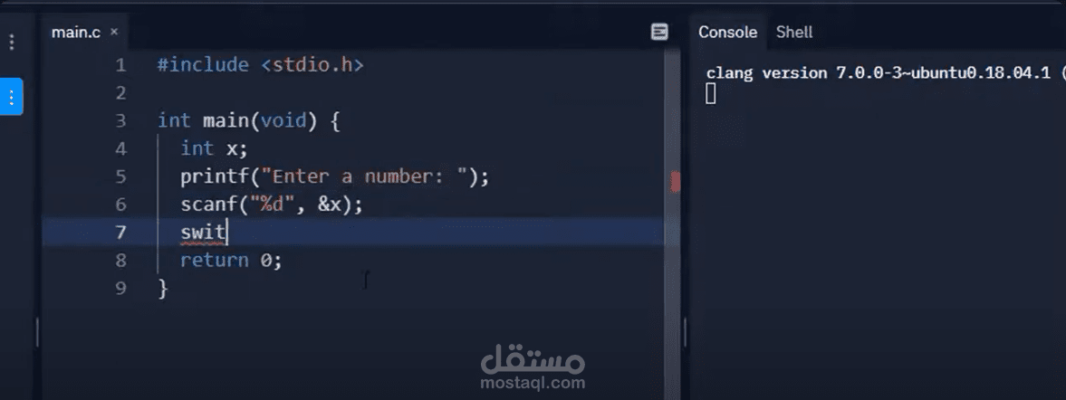 شرح Switch Statement في لغة ال C programming