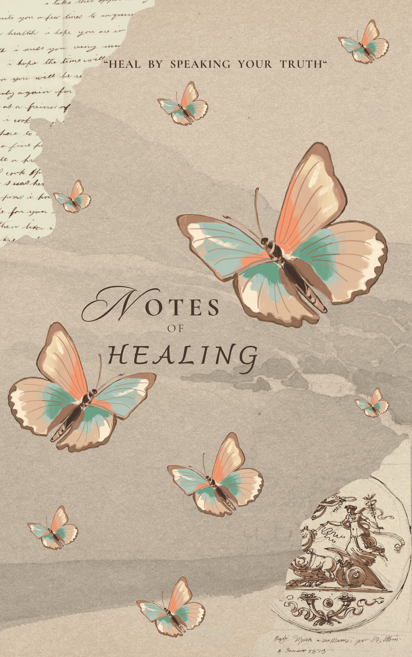 تصميم غلاف كتاب احترافي" Notes of Healing"