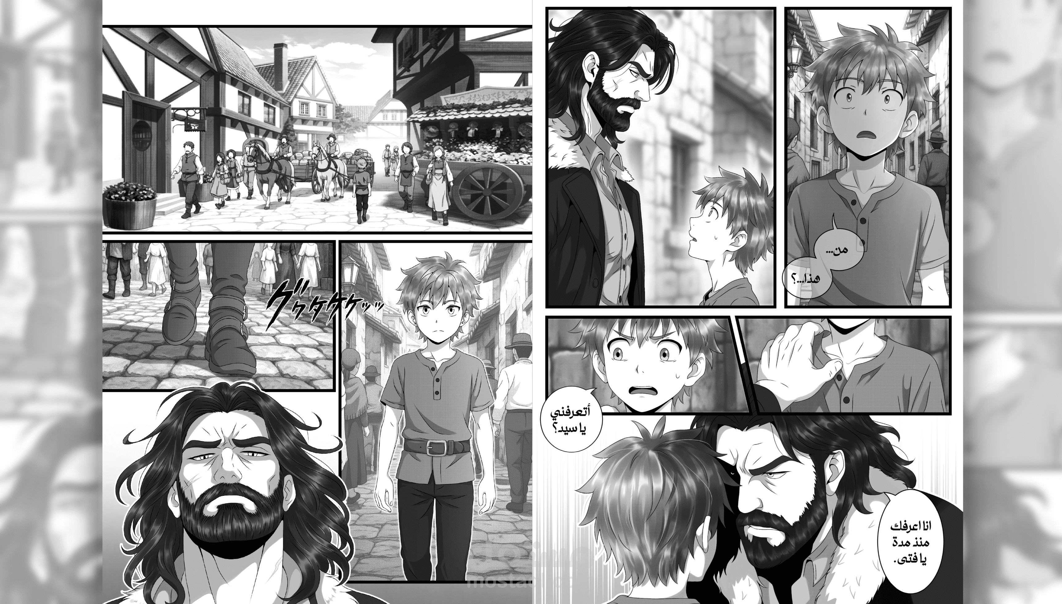 رسم مشهد باستايل المانجا اليابانية