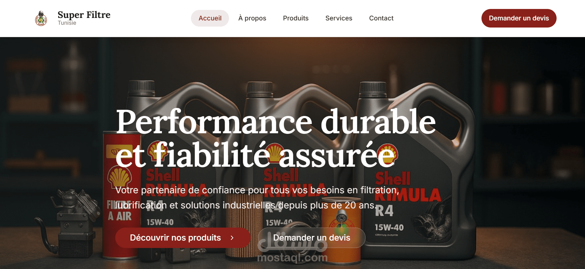 موقع شركة زيوت آليات البناء