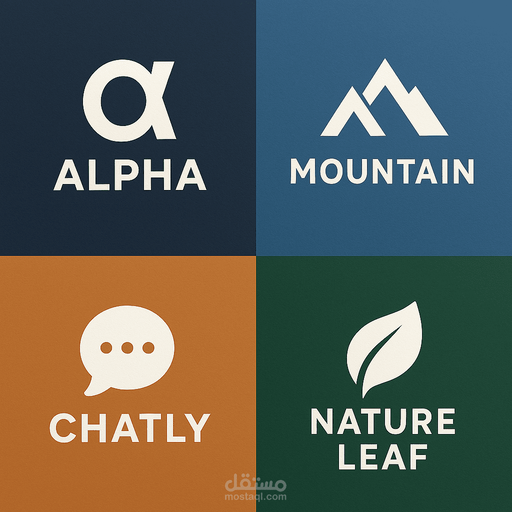 مجموعة من الشعارات الاحترافية التي صممتهتا