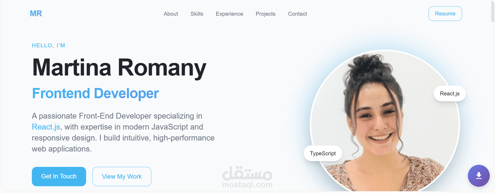 My Portfolio ( موقع شخصي احترافي )