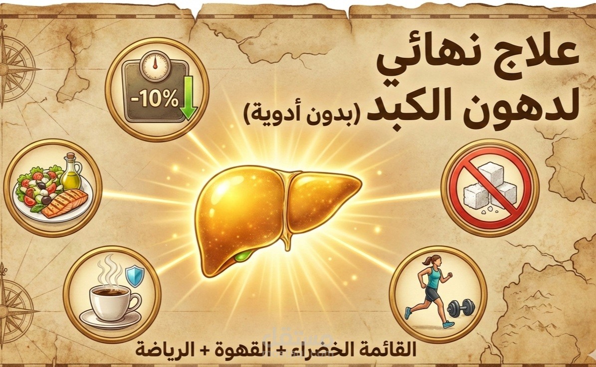 برنامج علاجي متكامل: عكس مسار "الكبد الدهني" وتعديل نمط الحياة (دليل عملي)