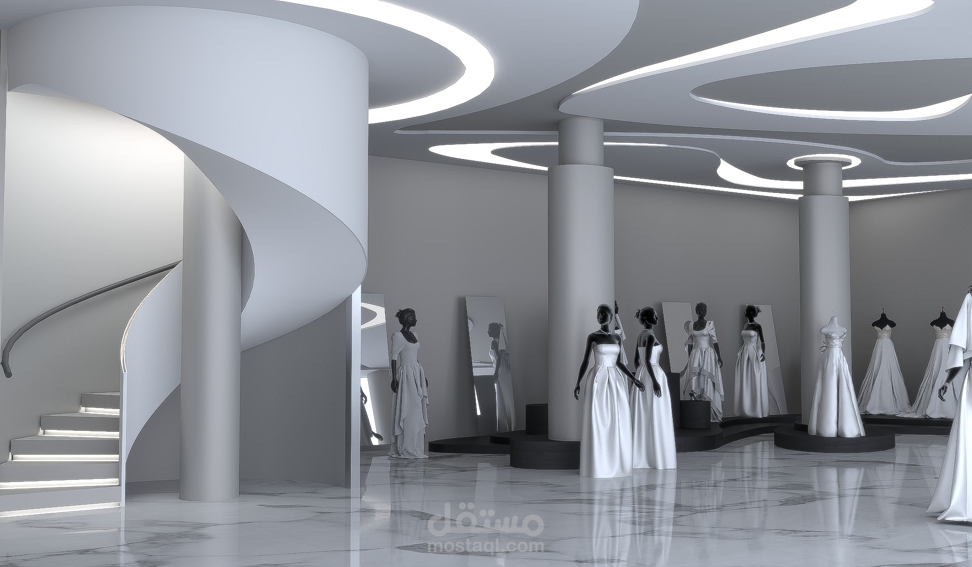 متجر بيع وعرض فساتين اعراس
