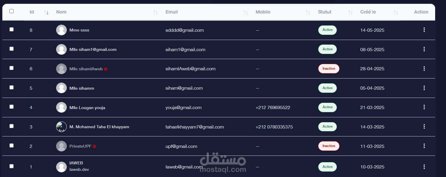 موقع ويب CRM – تدبير الموارد البشرية