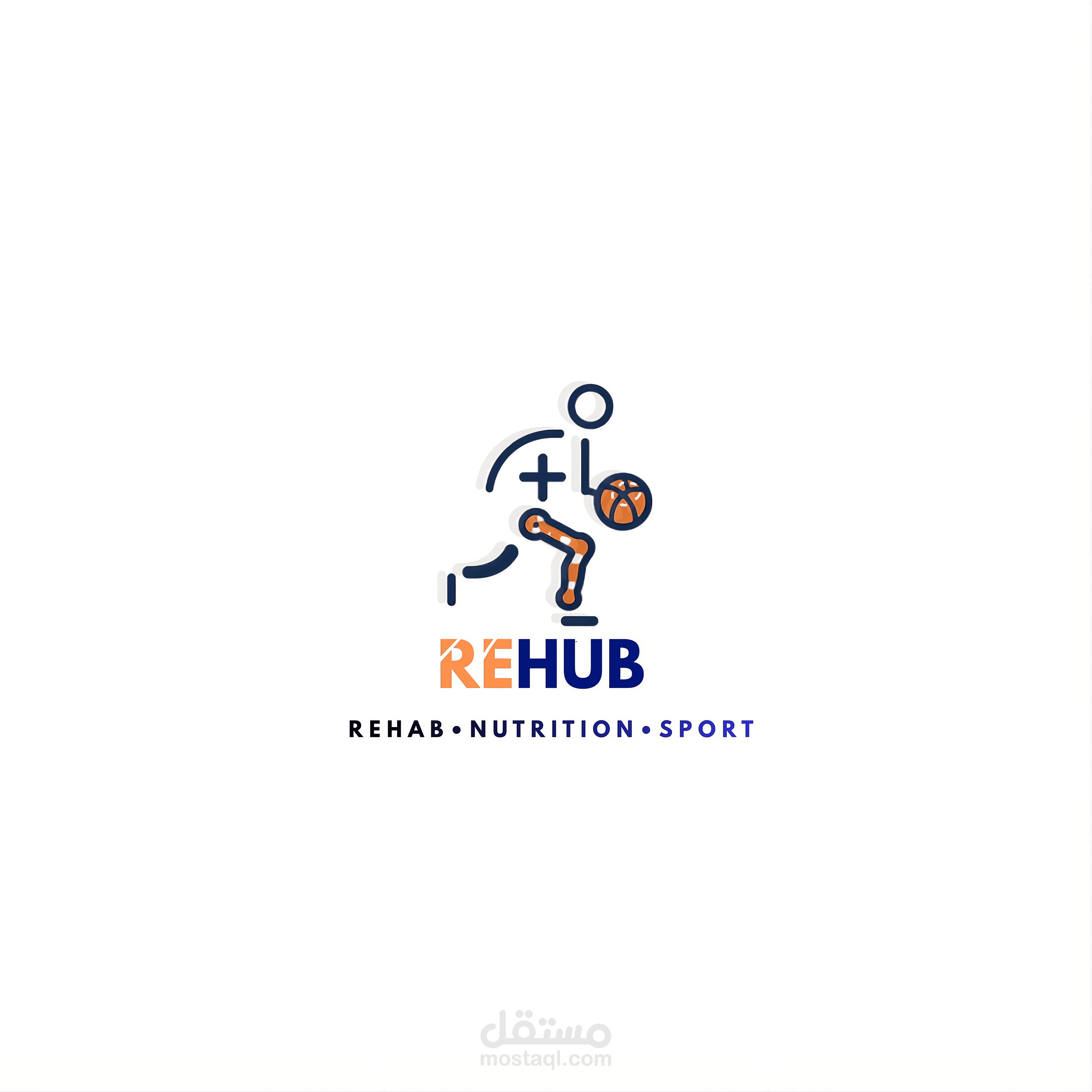 تصميم الهوية البصرية وشعار العلامة التجارية "REHUB"