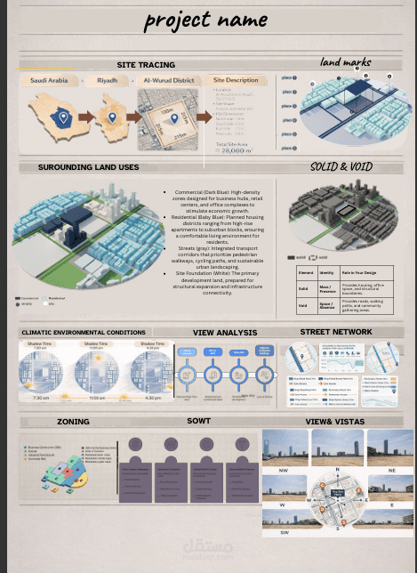 عمل بوستر هندسي معماري