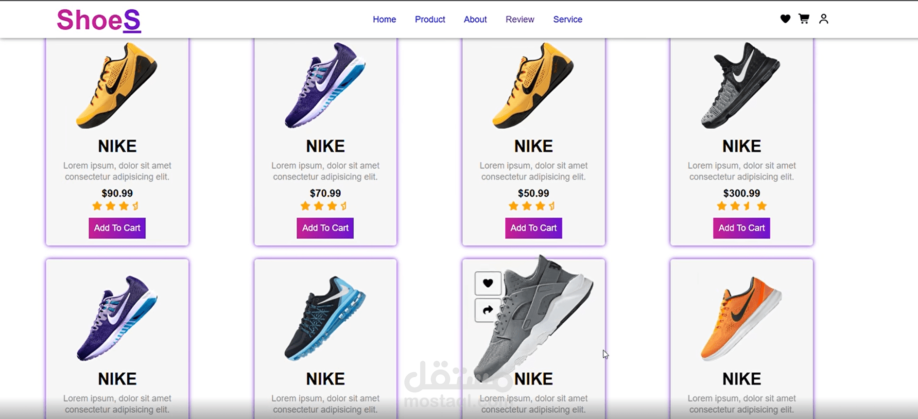 مجموعه من مشاريعي الفرونت اند والباك اند MERN STACK