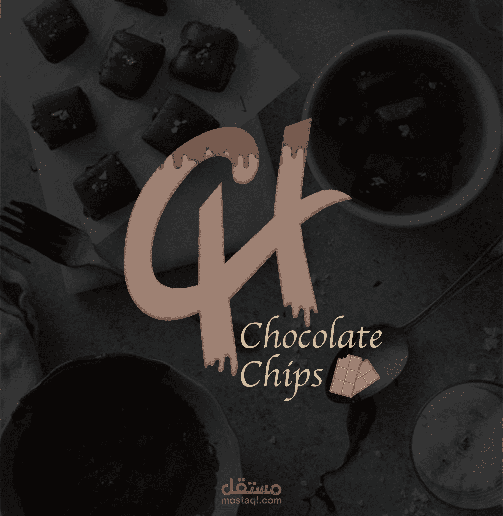 logo chocolate chips | شعار محل شوكولاتة