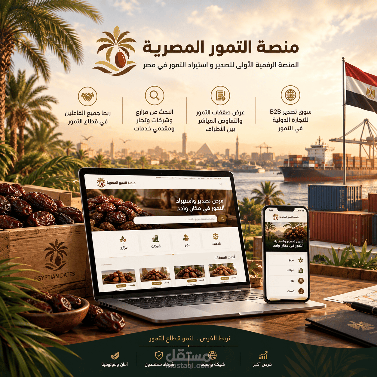 منصة رقمية متكاملة لإدارة وتطوير قطاع التمور في مصر