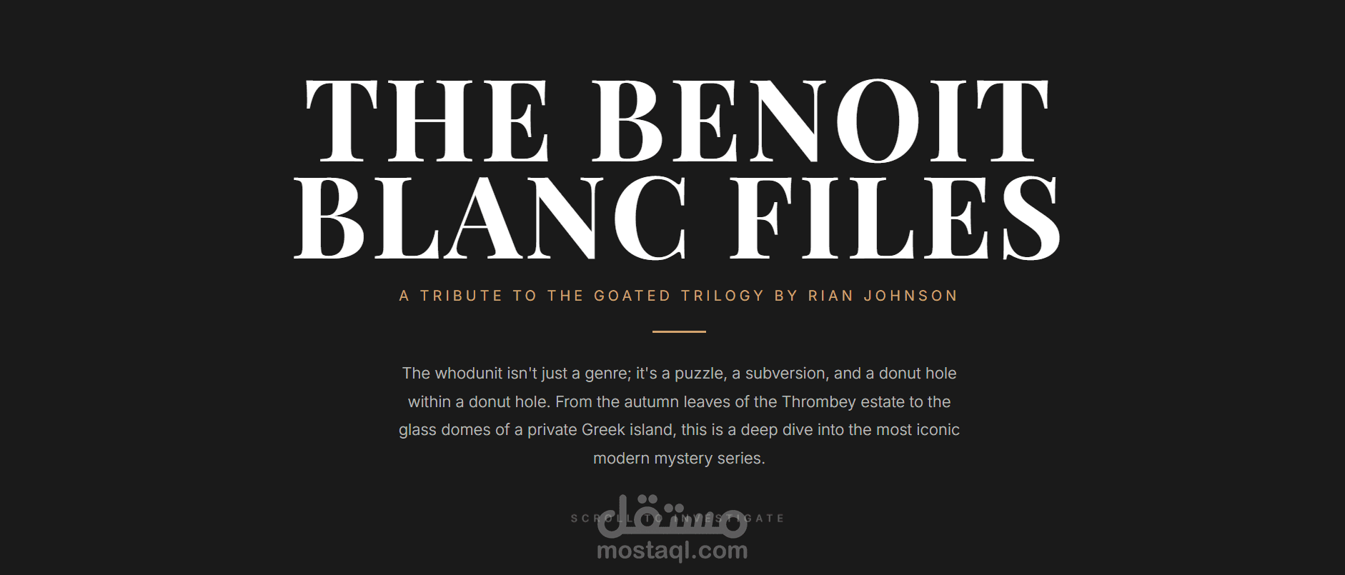 The Benoit Blanc Files