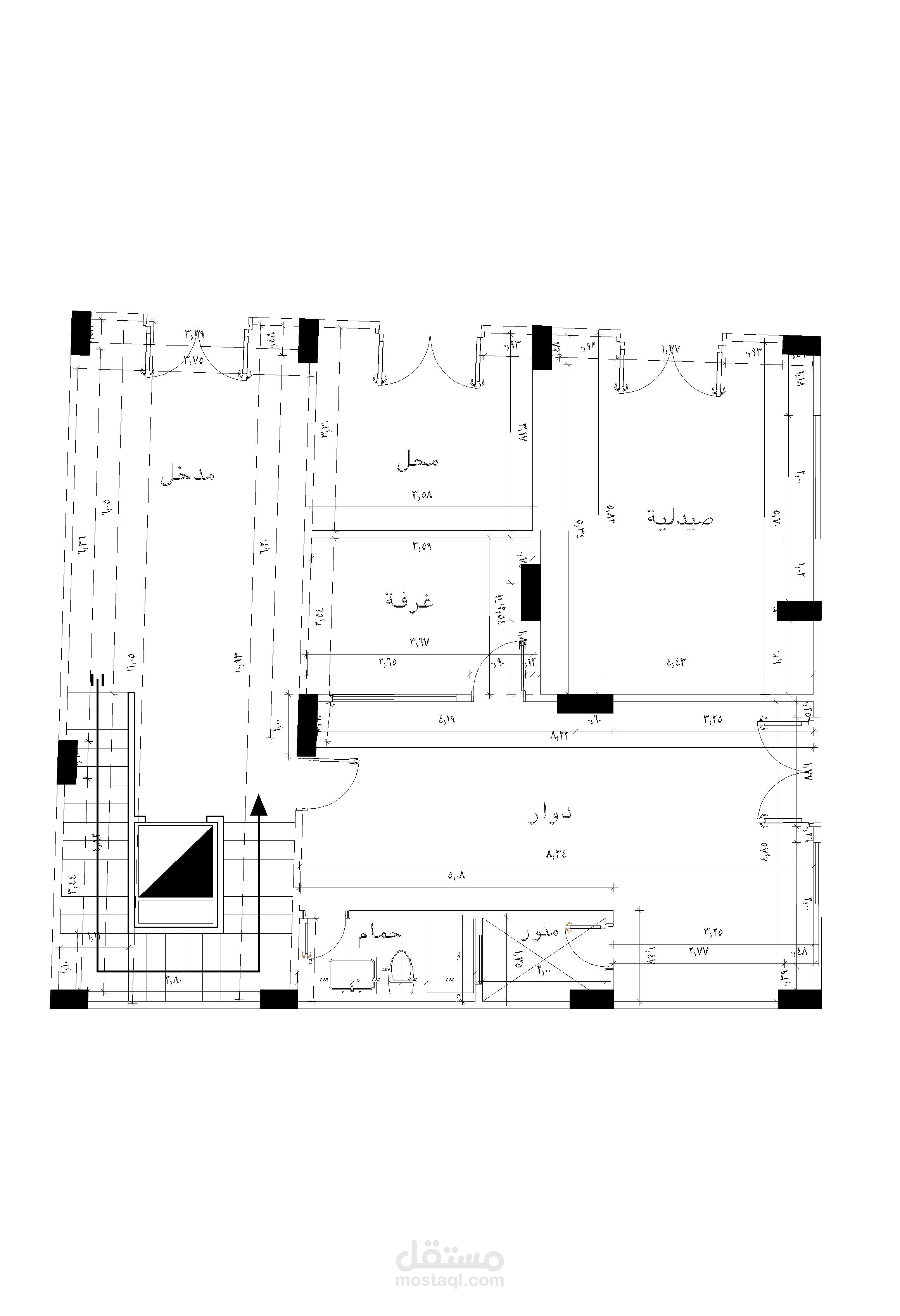 تصميم معمارى لقطعة ارض