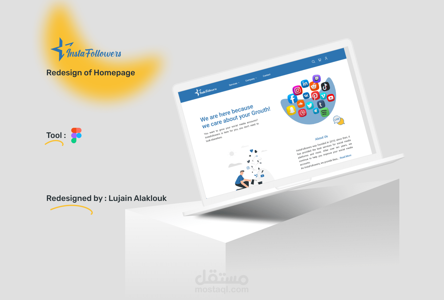 إعادة تصميم الصفحة الرئيسية لموقع الكتروني