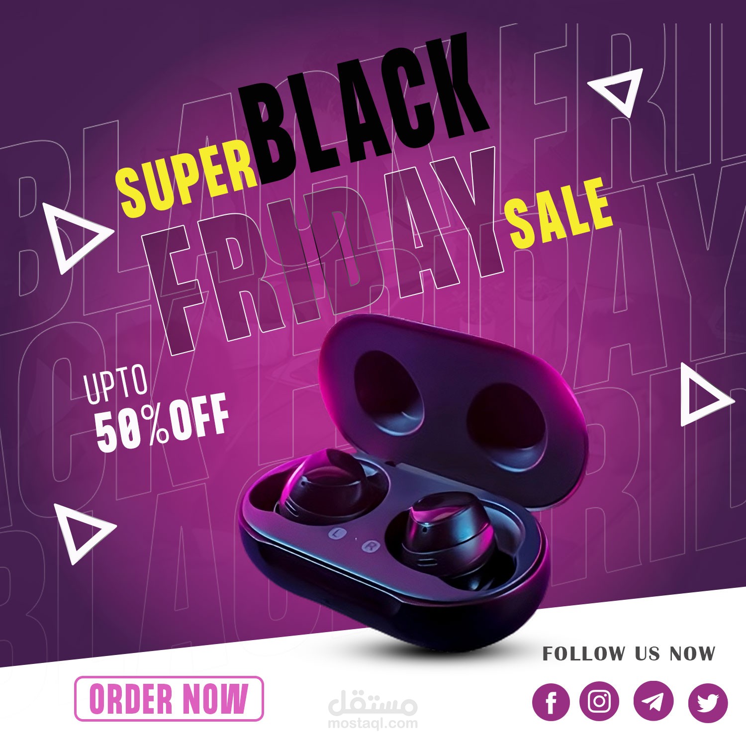 تصميم بوستر إعلاني ترويجي لعرض Black Friday