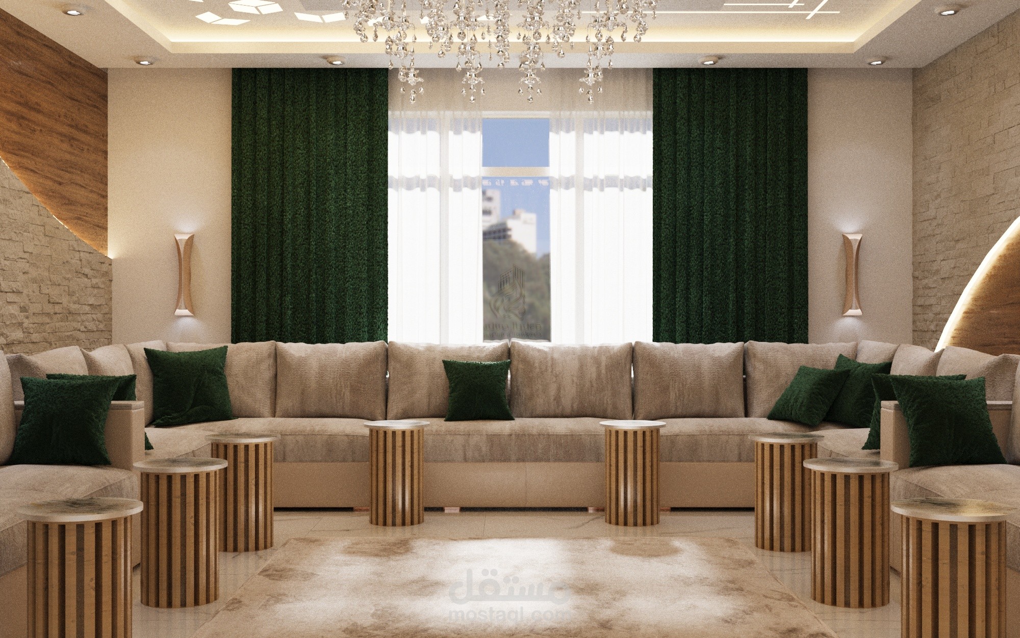 تصميم داخلي لمجلس رجال بلرياض