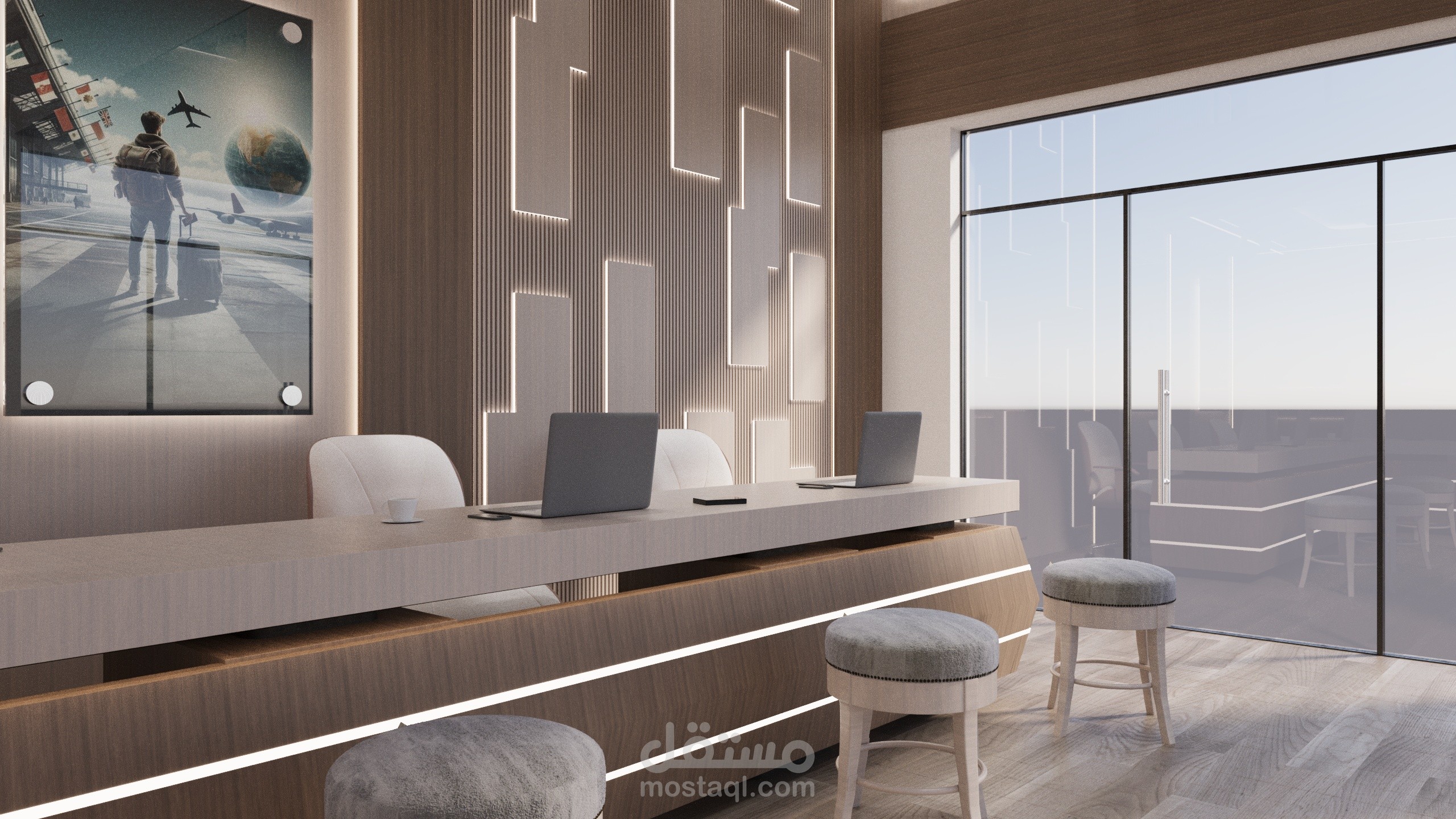 تصميم محل مكتب سفريات