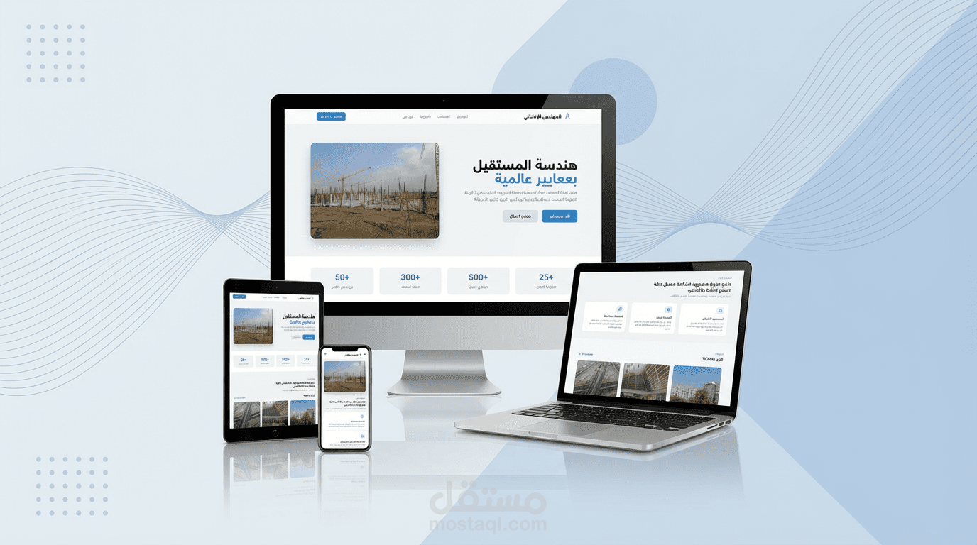 تصميم وتطوير موقع إلكتروني لشركة استشارات هندسية