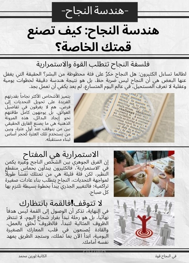 مقالة تحفيزية-هندسة النجاح