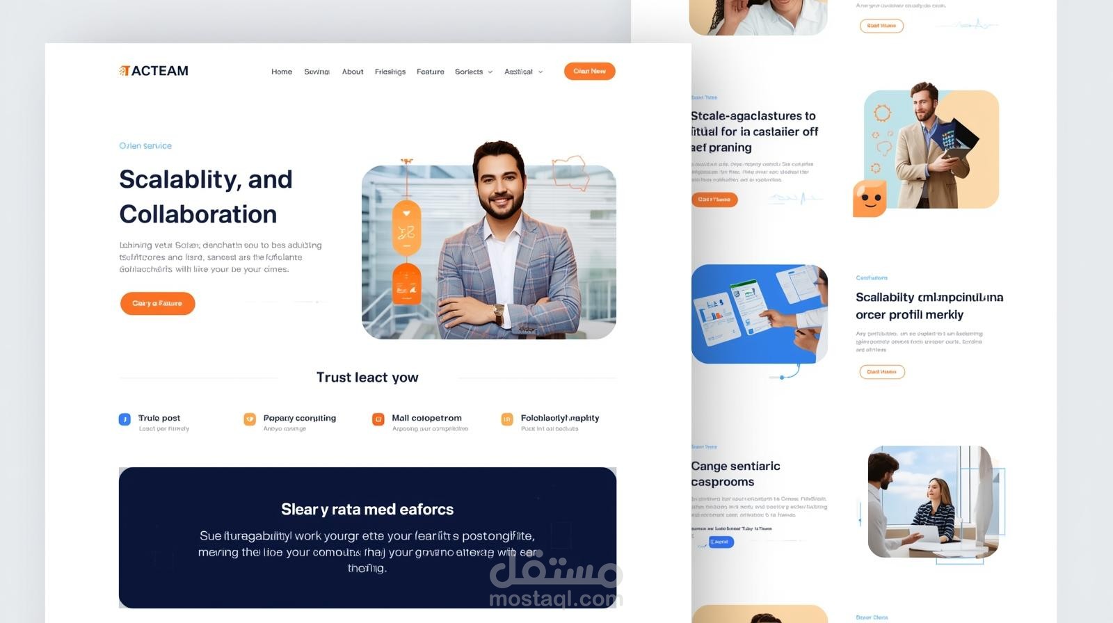 مشروع تطوير موقع ويب لمنصة SaaS “TACTEAM”