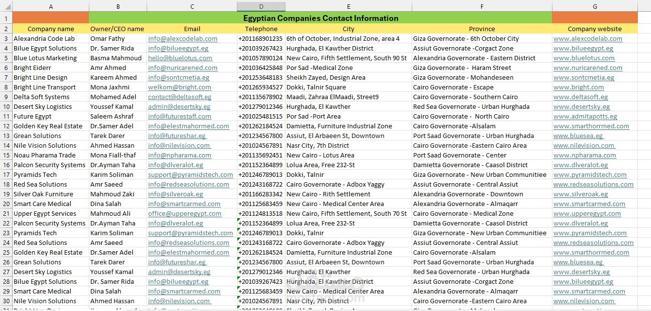 نموذج لعملي في ادخال البيانات