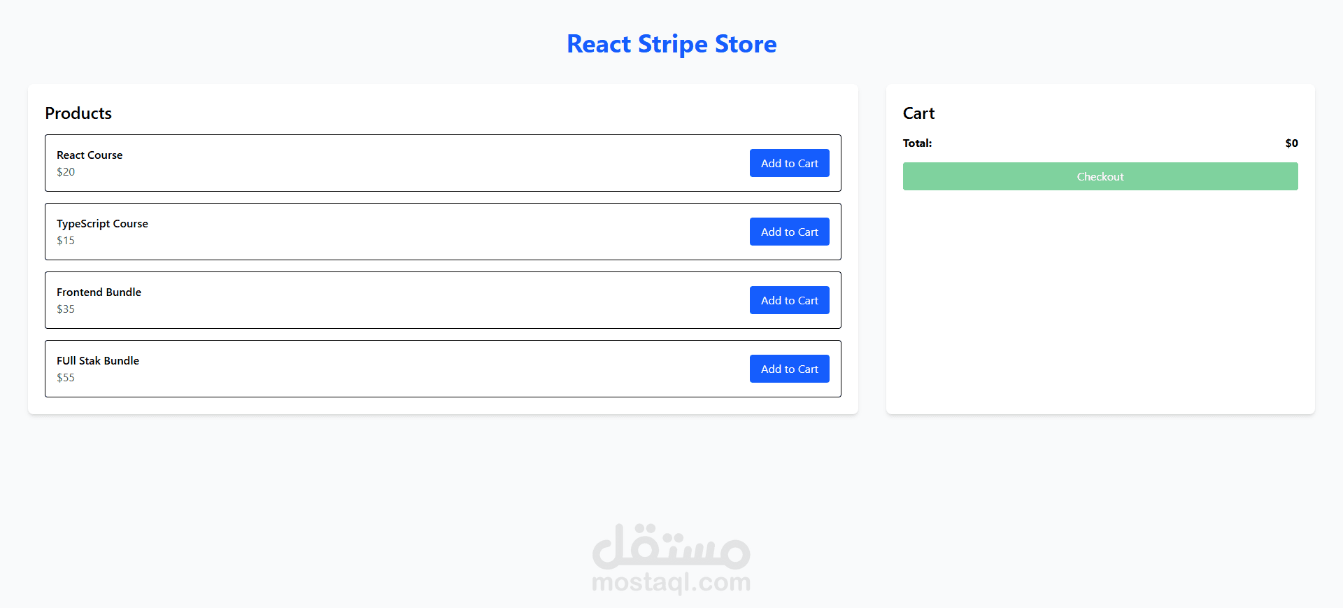 Connecting React with the Stripe payment gateway