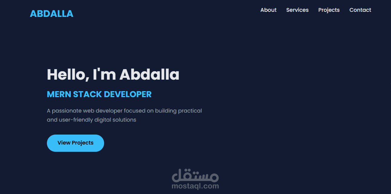 تصميم بورتفوليو شخصي احترافي باستخدام HTML & CSS